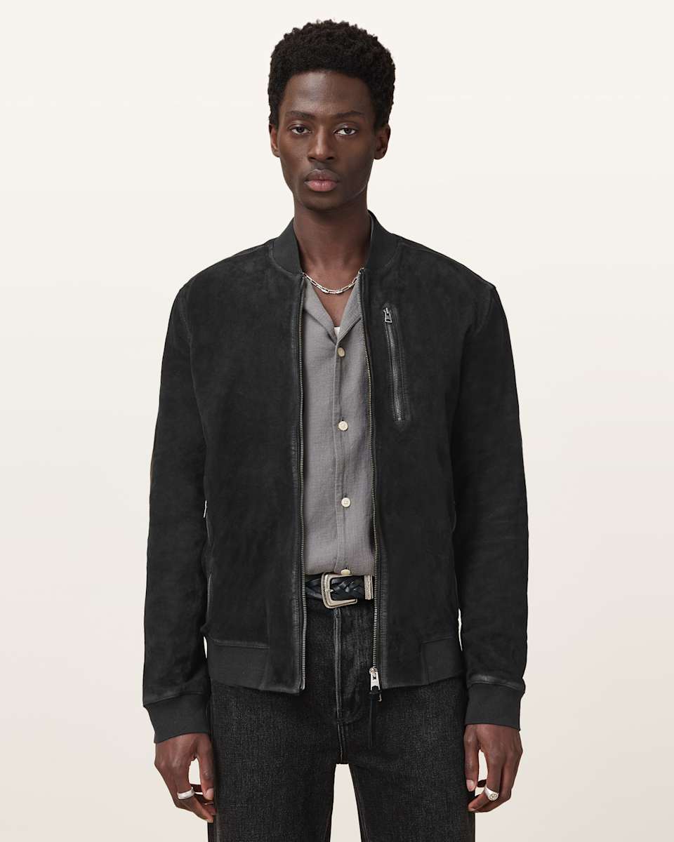 AllSaints Kemble Suede Bomber Jacket
