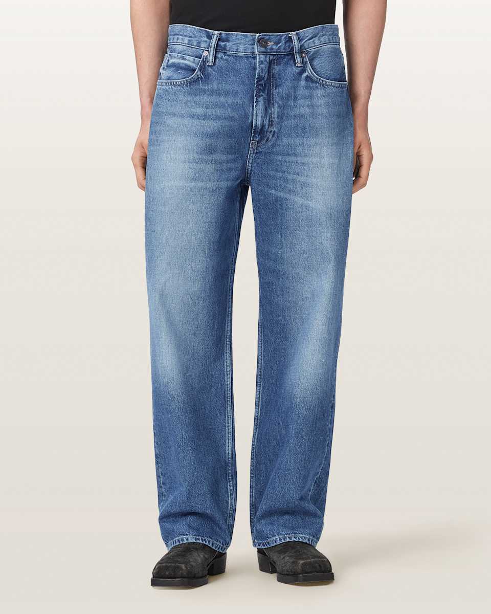 AllSaints Mullen Straight Leg Loose Denim Jeans