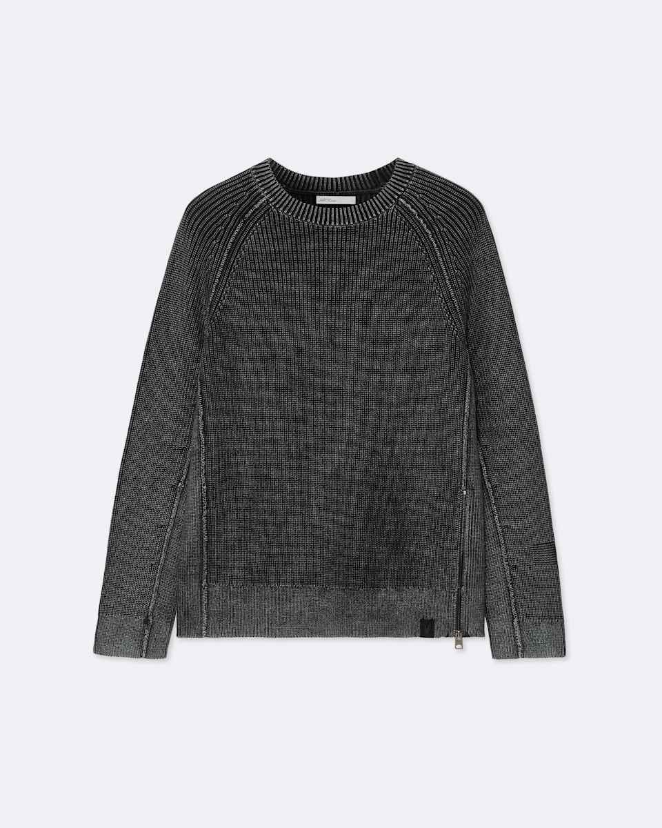 Kit Acid-Washed Cotton Crew-Neck Sweater