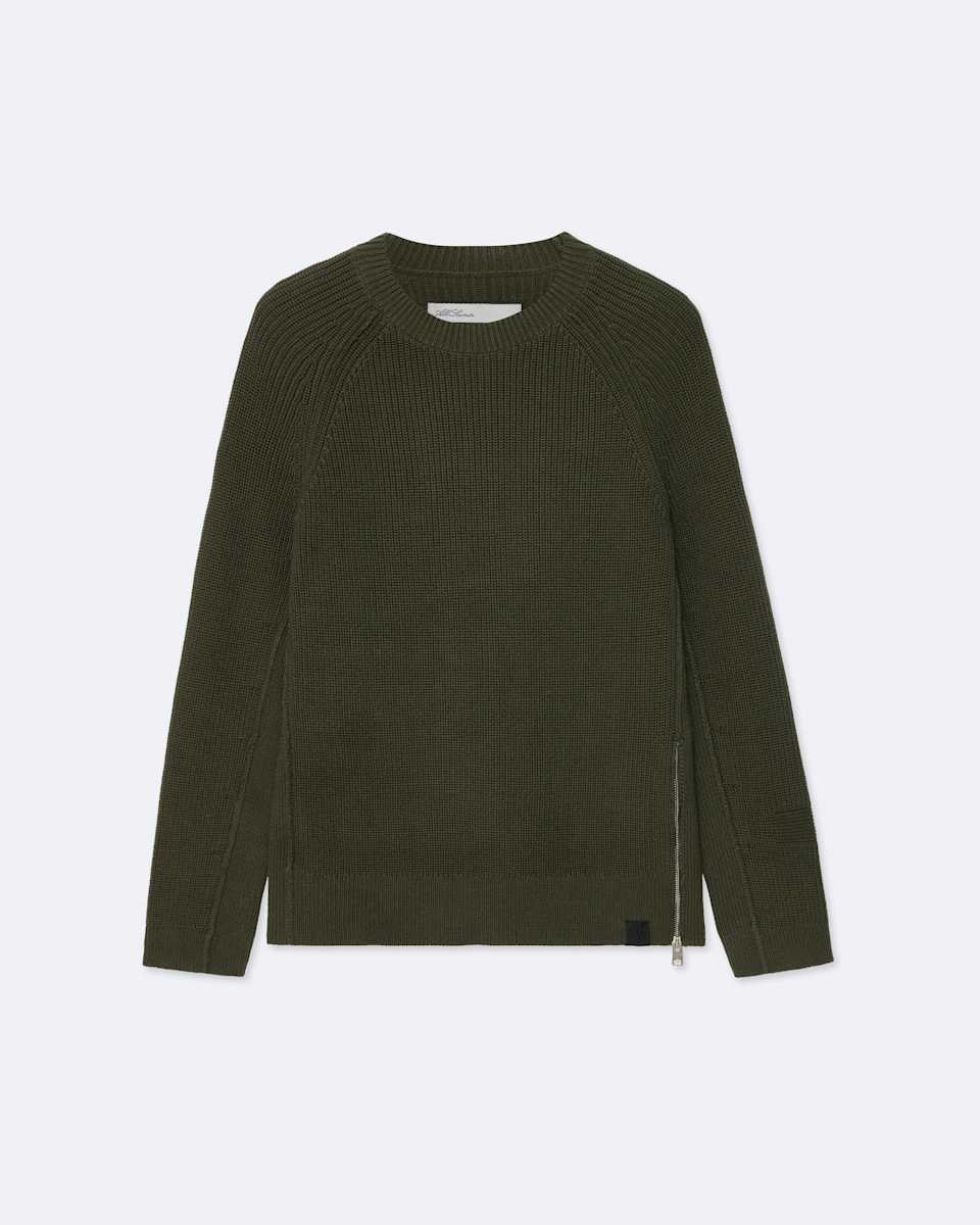 Kit Acid-Washed Cotton Crew-Neck Sweater