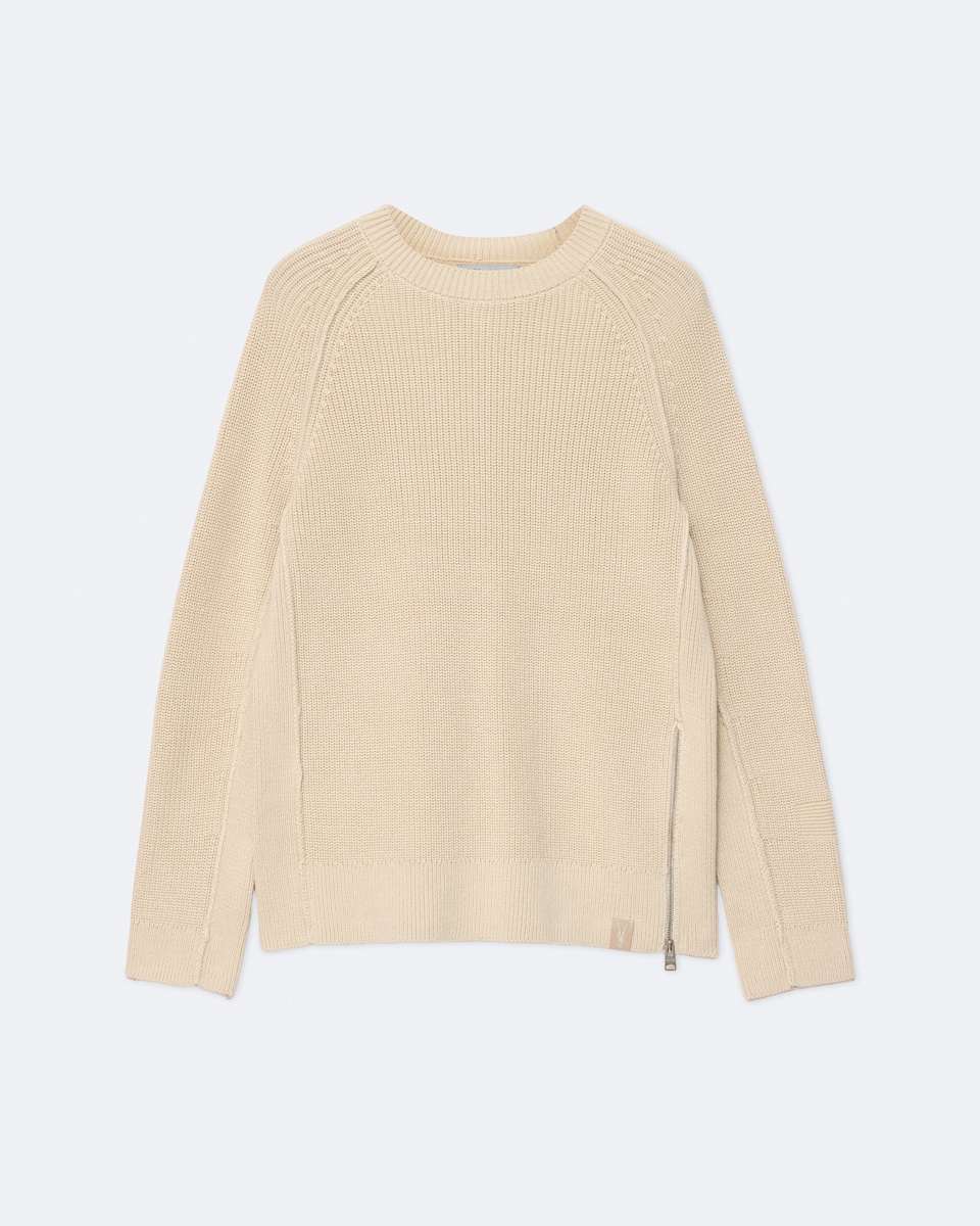 Kit Acid-Washed Cotton Crew-Neck Sweater
