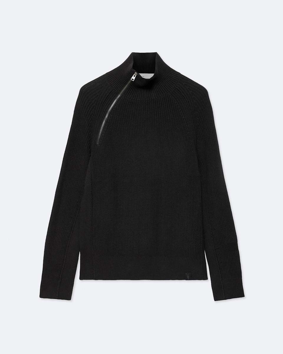Kit Zipped Funnel-Neck Sweater