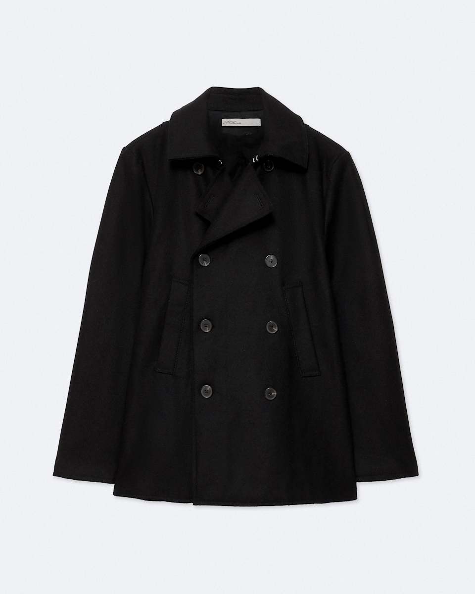 AllSaints Lagan Double-Breasted Wool Peacoat