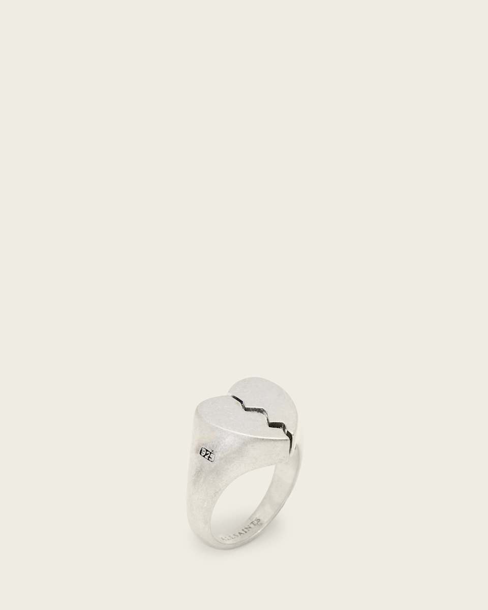 AllSaints Broken Heart Sterling Silver Ring