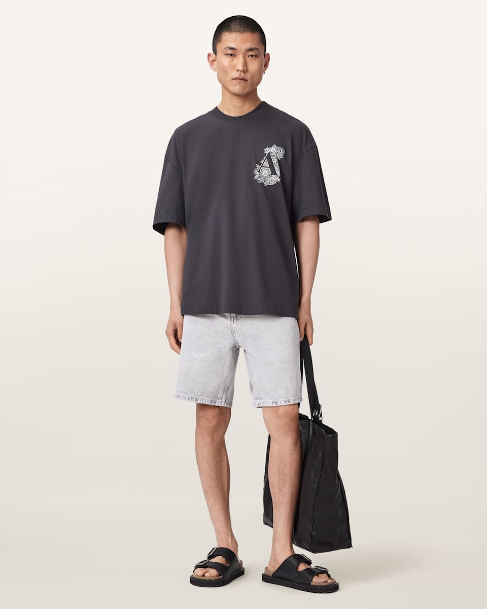 AllSaints Lenny Loose Fit Denim Shorts