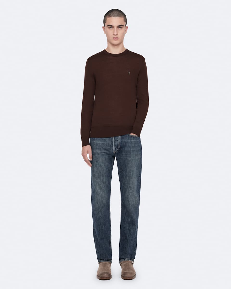 AllSaints Aspen Waffle Crew Neck Sweater