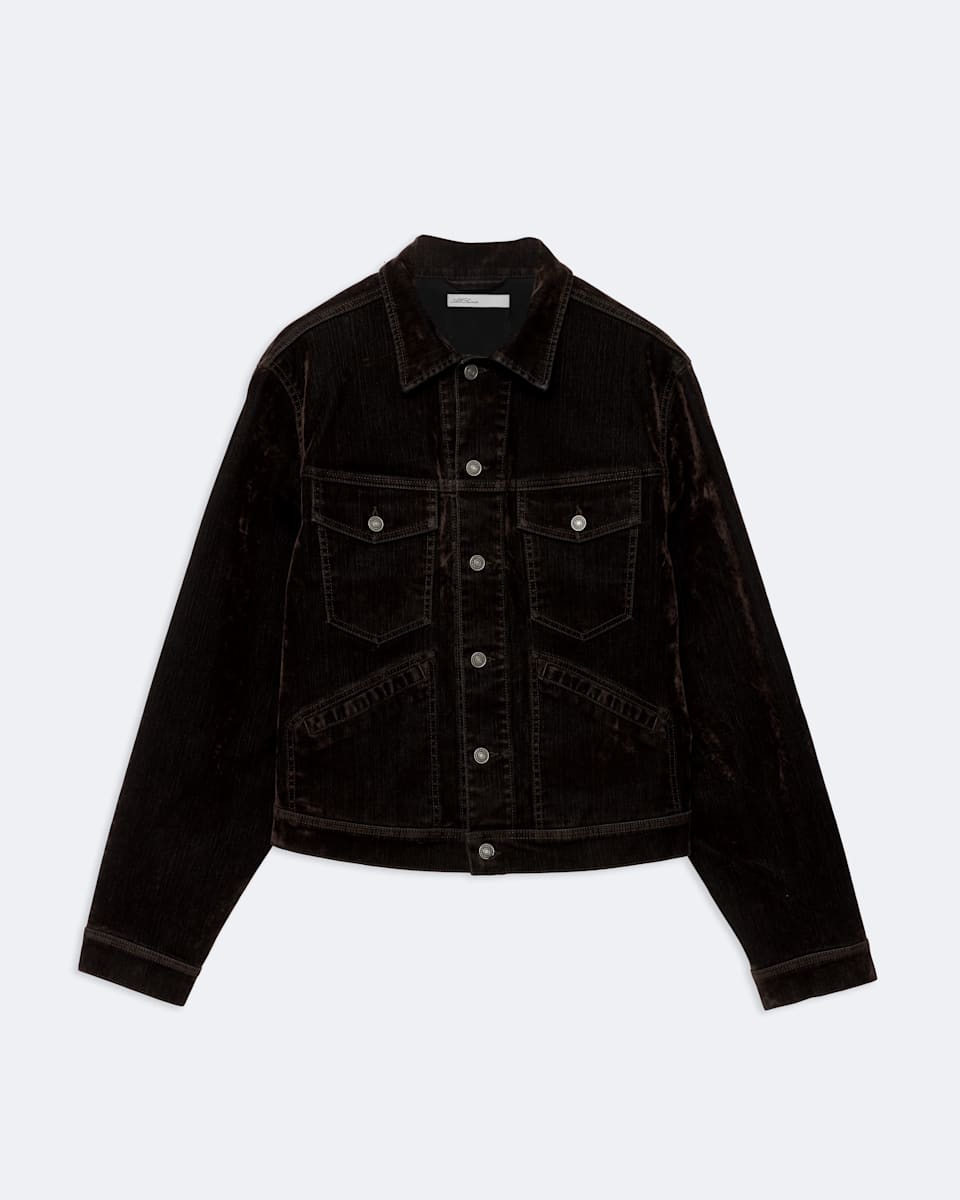 AllSaints Flocked Denim Trucker Jacket