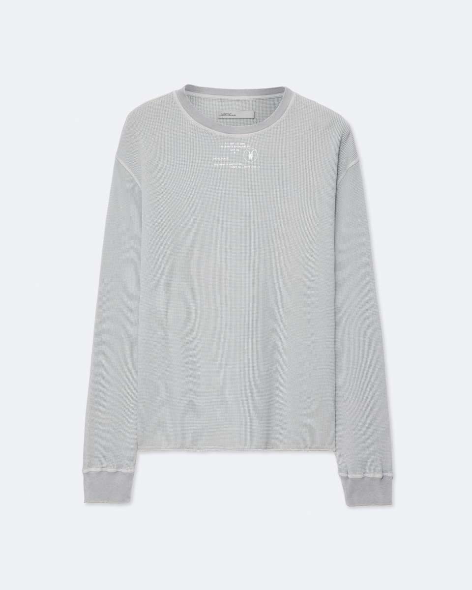 Raphy Waffle-Knit Long-Sleeve Graphic T-Shirt