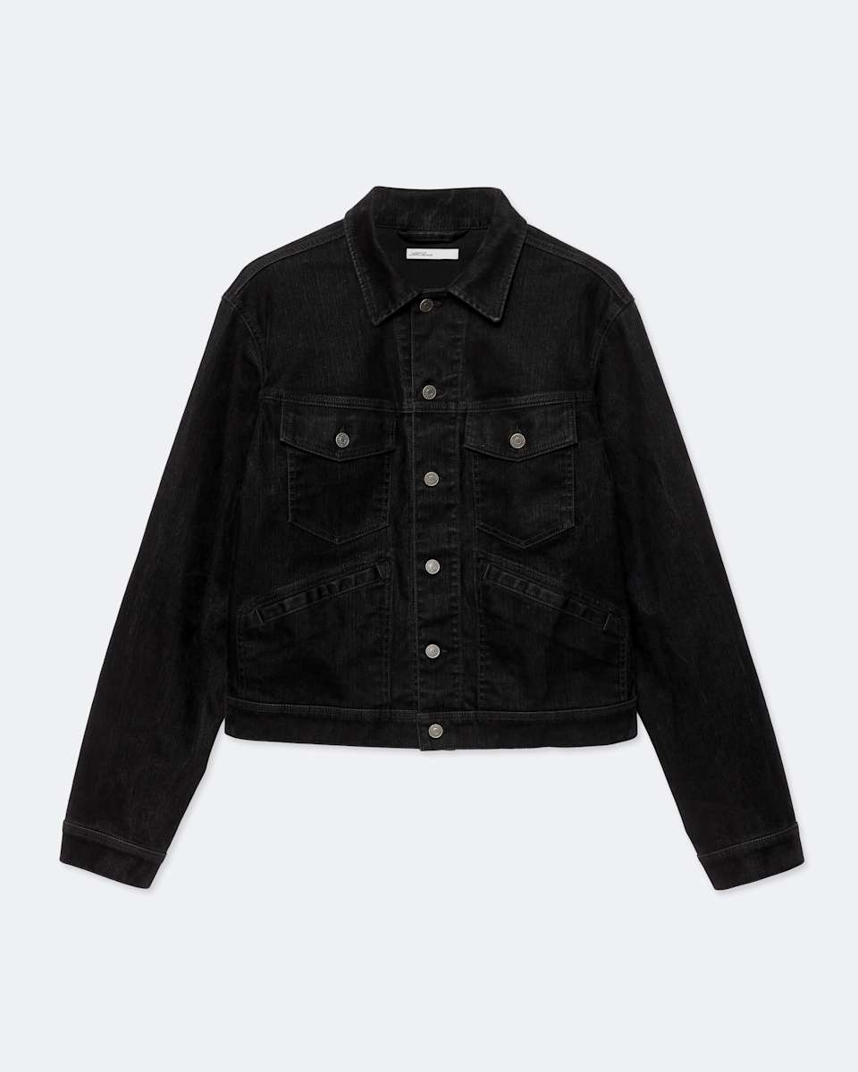 Flocked Denim Trucker Jacket