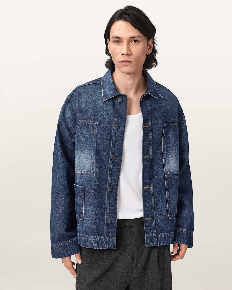 AllSaints Mukesh Relaxed Fit Denim Jacket