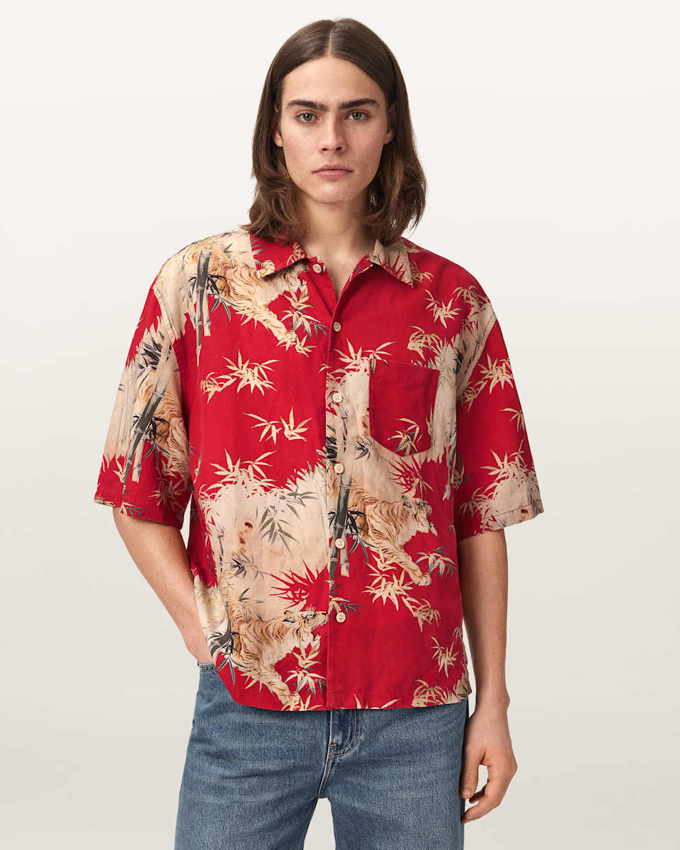 AllSaints Kingdom Oversized Short Sleeve Shirt