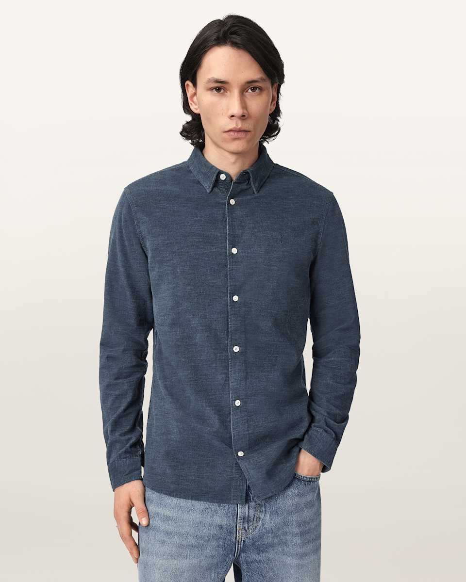 AllSaints Lorella Textured Ramskull Shirt