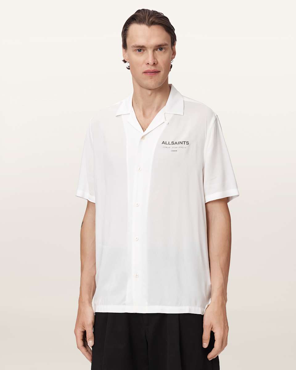 AllSaints Underground Relaxed Fit Logo Shirt