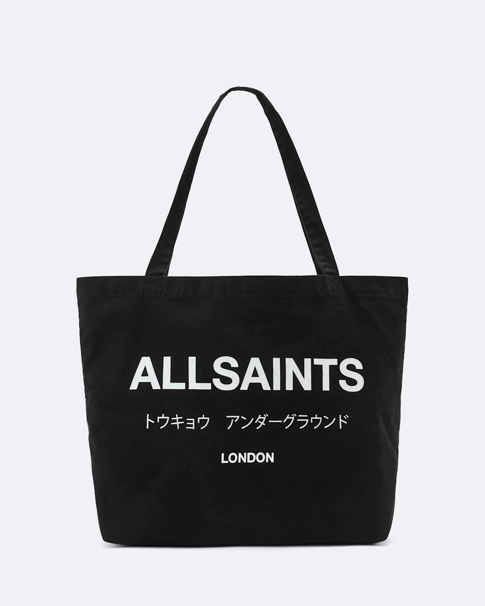 AllSaints Underground Logo Printed Tote Bag