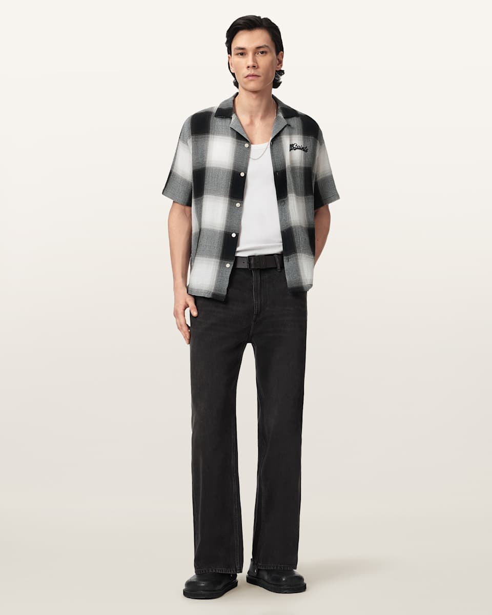 AllSaints Fade Out Short Sleeve Check Shirt