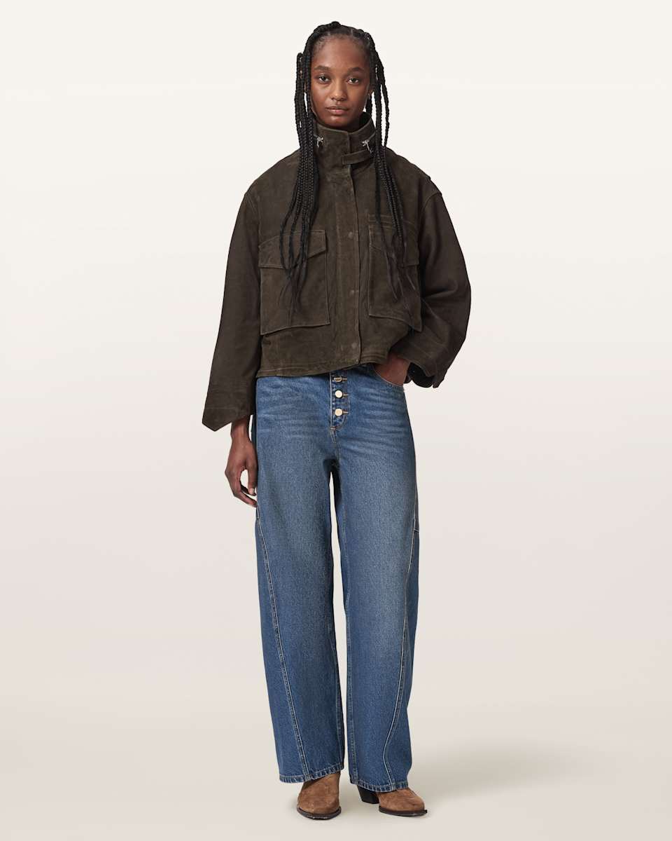 AllSaints Carter Barrel Leg Denim Jeans