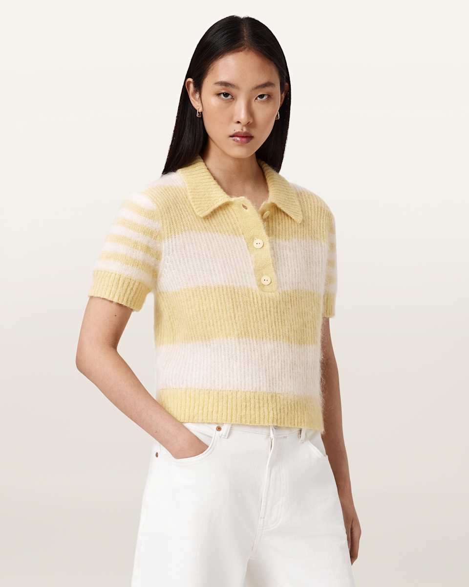 AllSaints Clem Wool Blend Polo