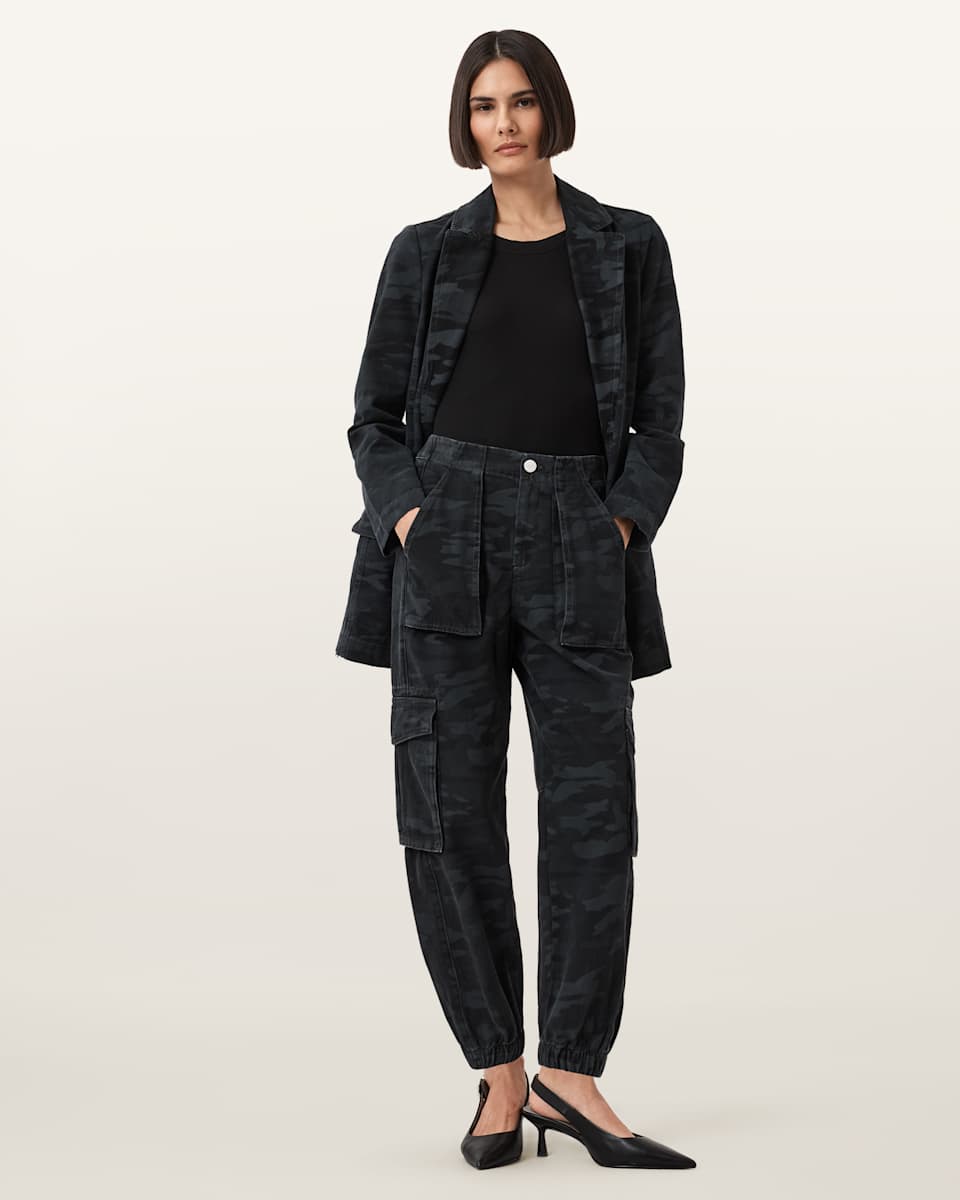 Freda Camouflage Denim Cargo Pants