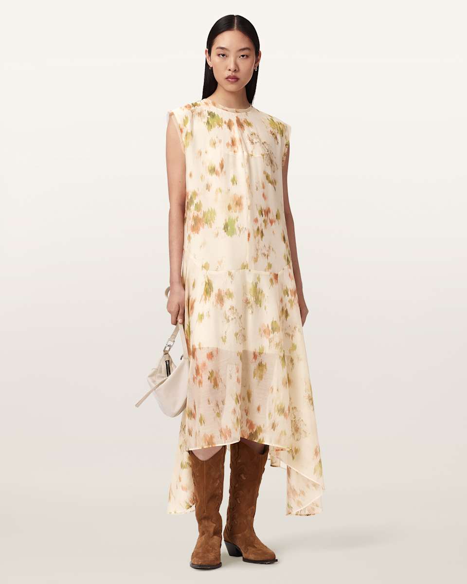 AllSaints Tanner Floral Midi Dress