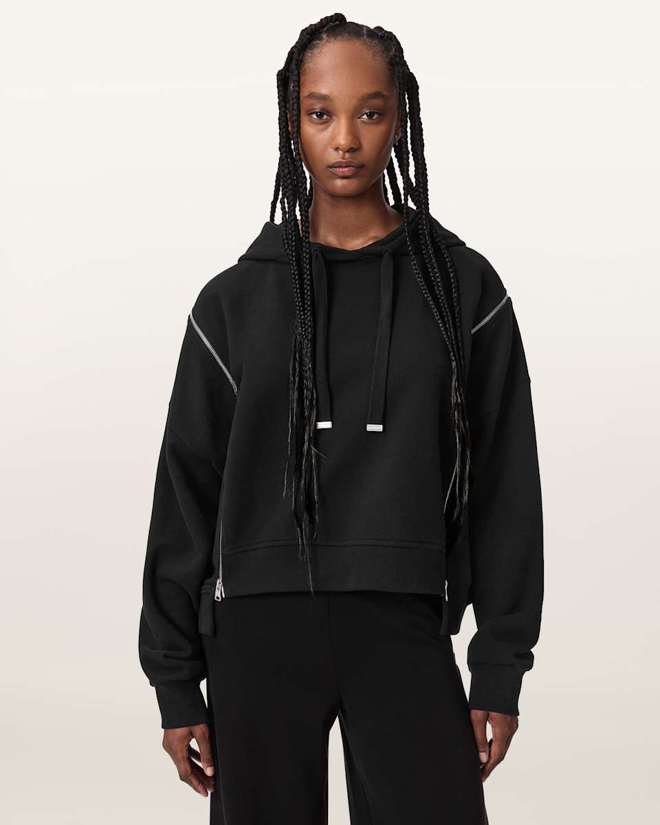 AllSaints Ciara Oversized Zip Detail Hoodie
