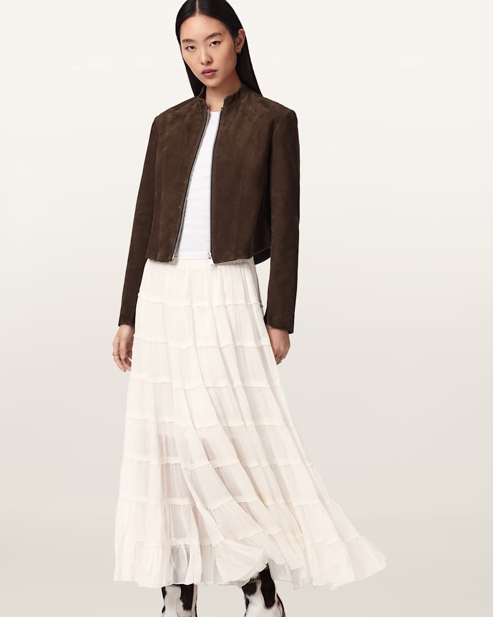 Eva Tiered Midi Skirt