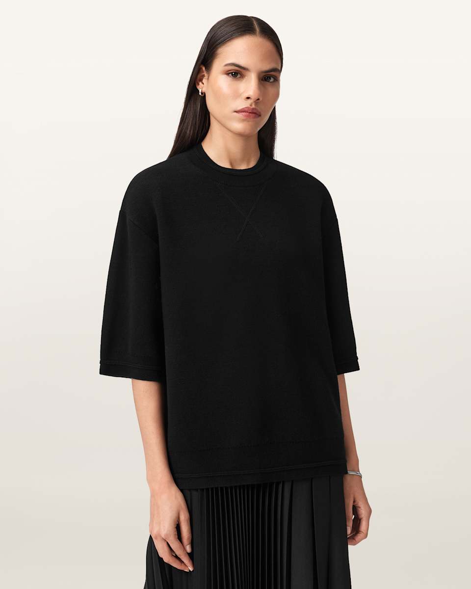 AllSaints Nika Relaxed Wool T-Shirt