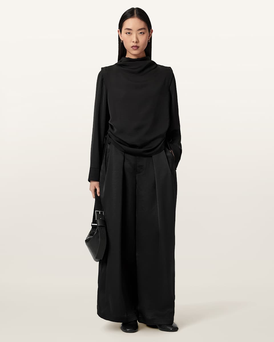 AllSaints Lola Cocoon Legged Pleated Pants