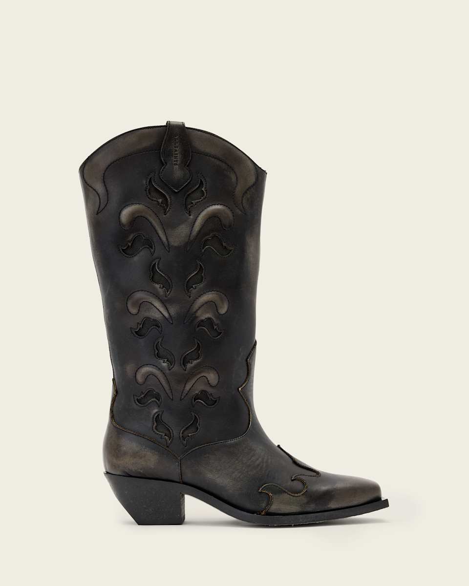 AllSaints Dolly Western Leather Boots