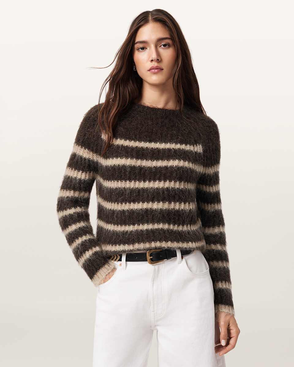 Riga Striped Crew Neck Sweater