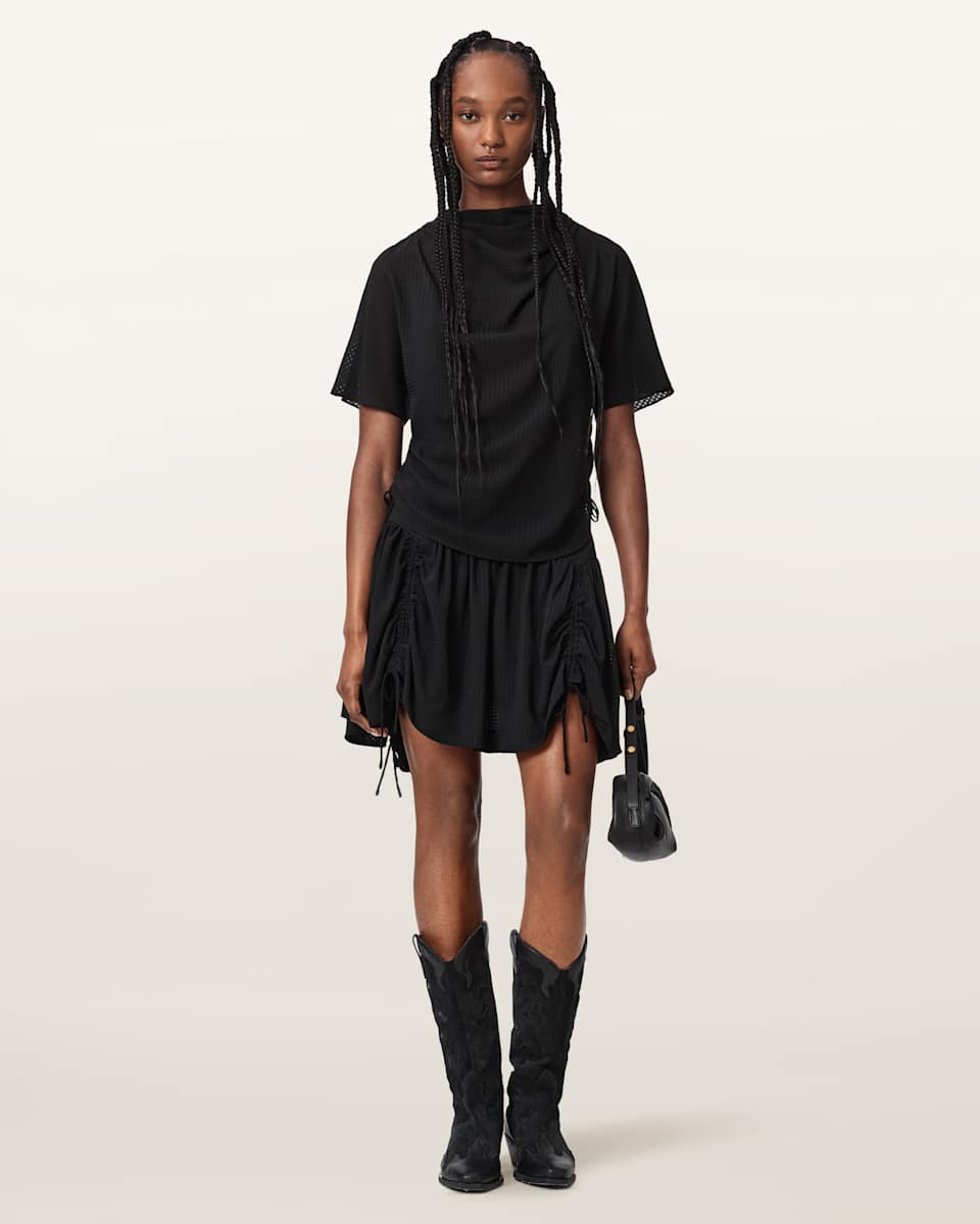 AllSaints Aria Check Mini Skirt