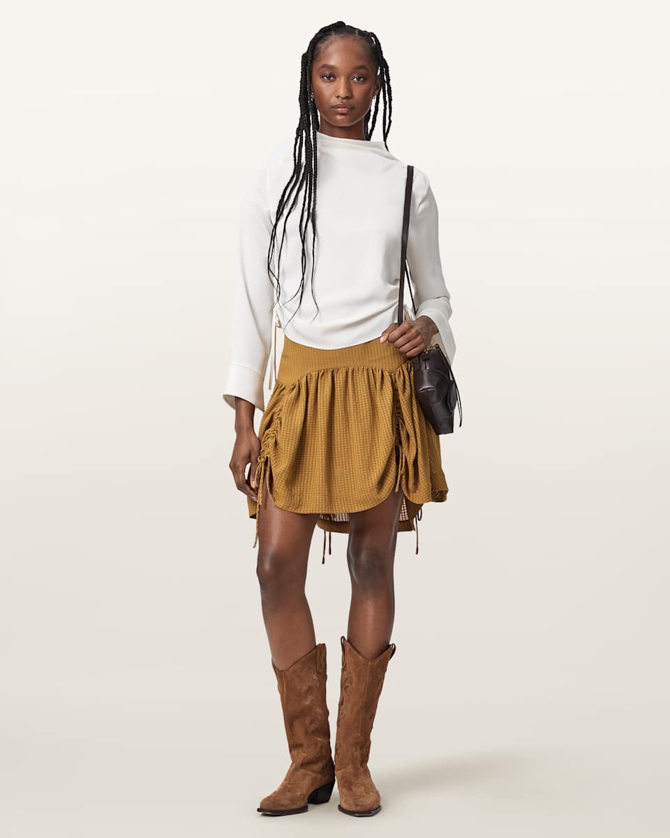AllSaints Aria Check Mini Skirt