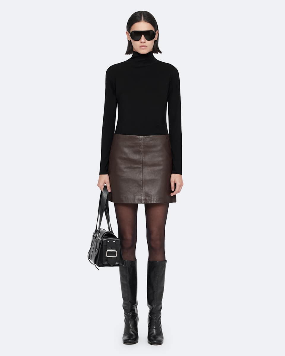 Renai Leather Mini Skirt