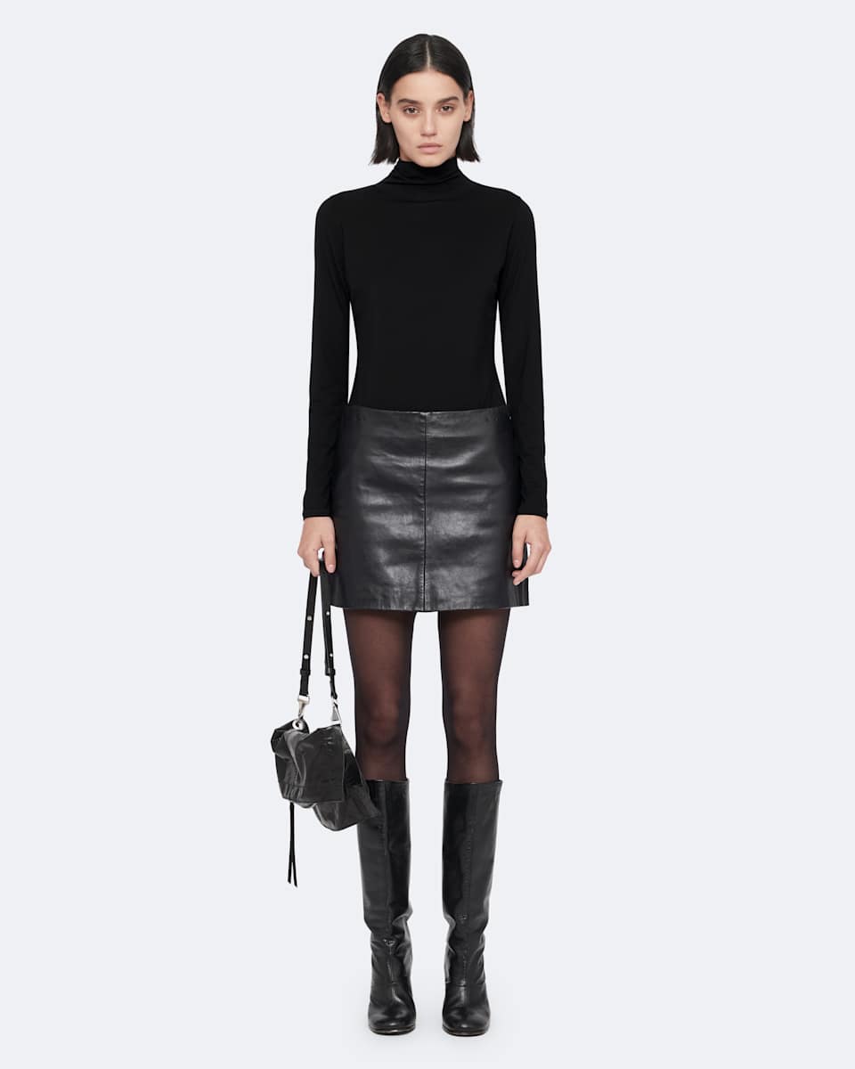 Renai Leather Mini Skirt
