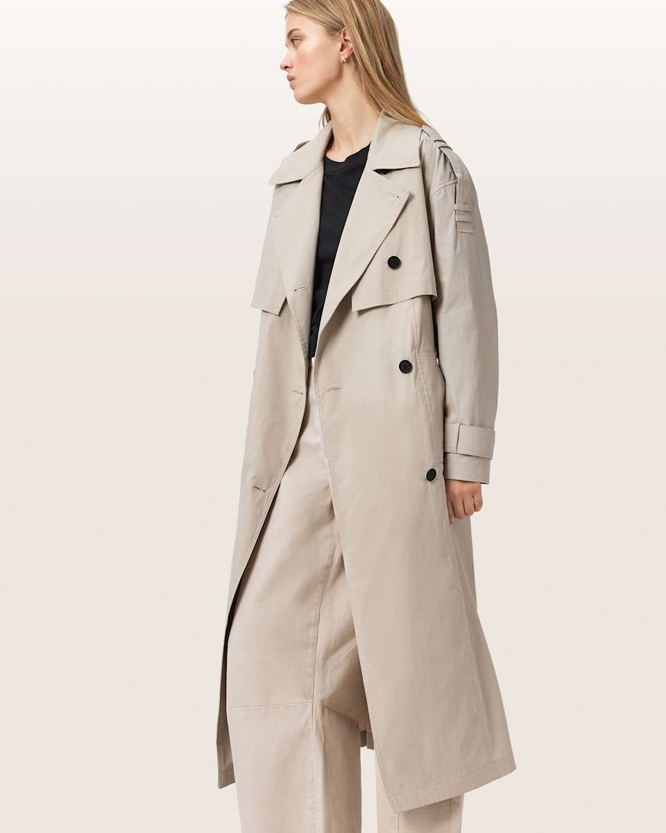 AllSaints Linnie Lib Relaxed Trench Coat