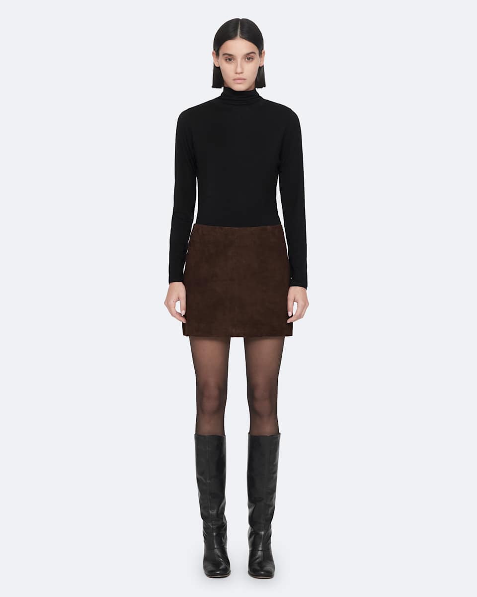 AllSaints Renai Suede Mini Skirt