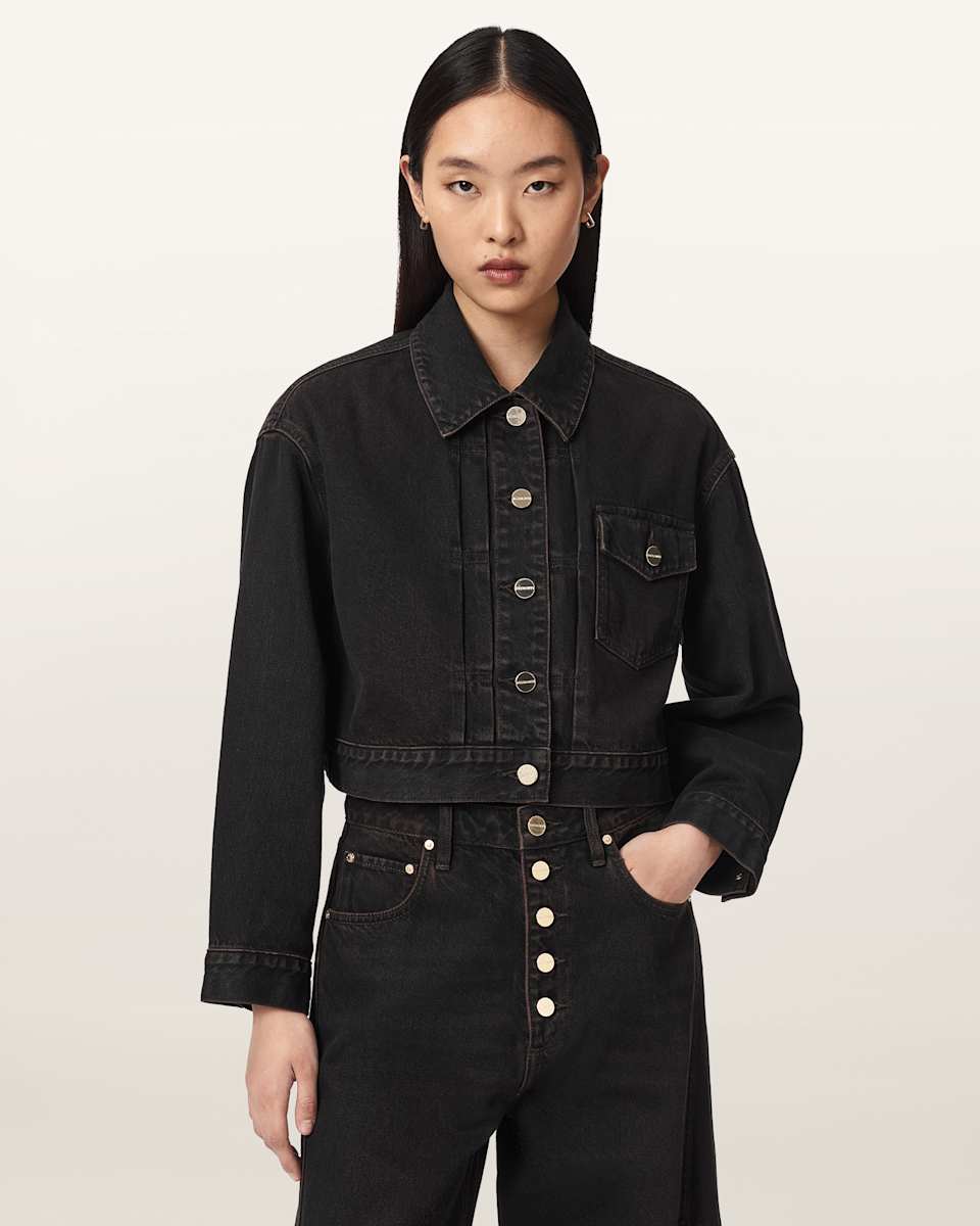 AllSaints Blink Cropped Denim Jacket