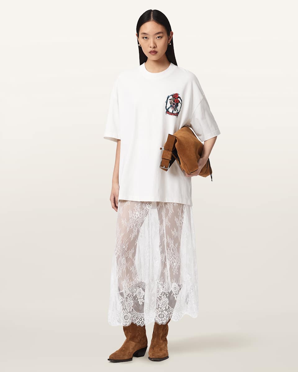 AllSaints Arran Lace Ankle Length Skirt