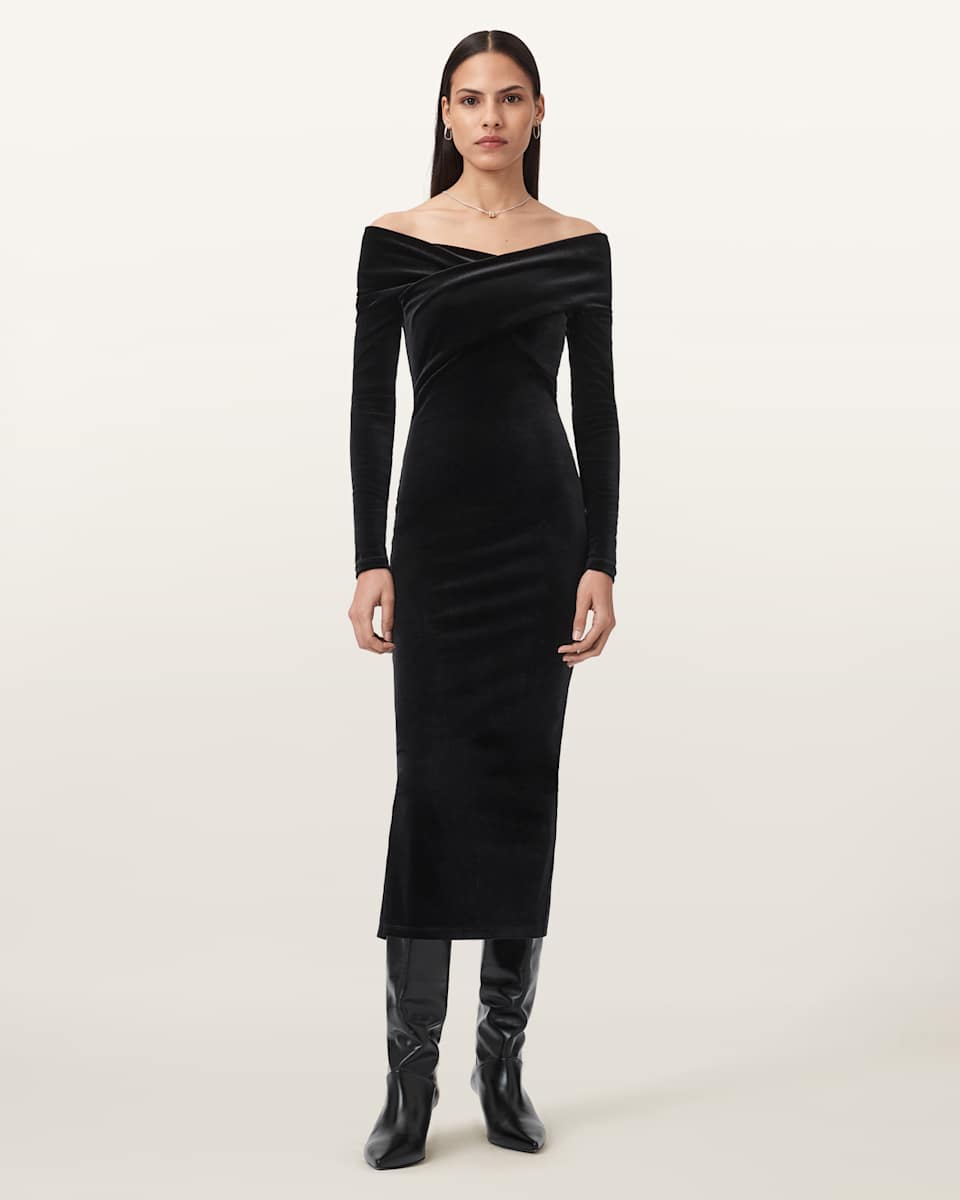 Delta Velvet Midi Dress