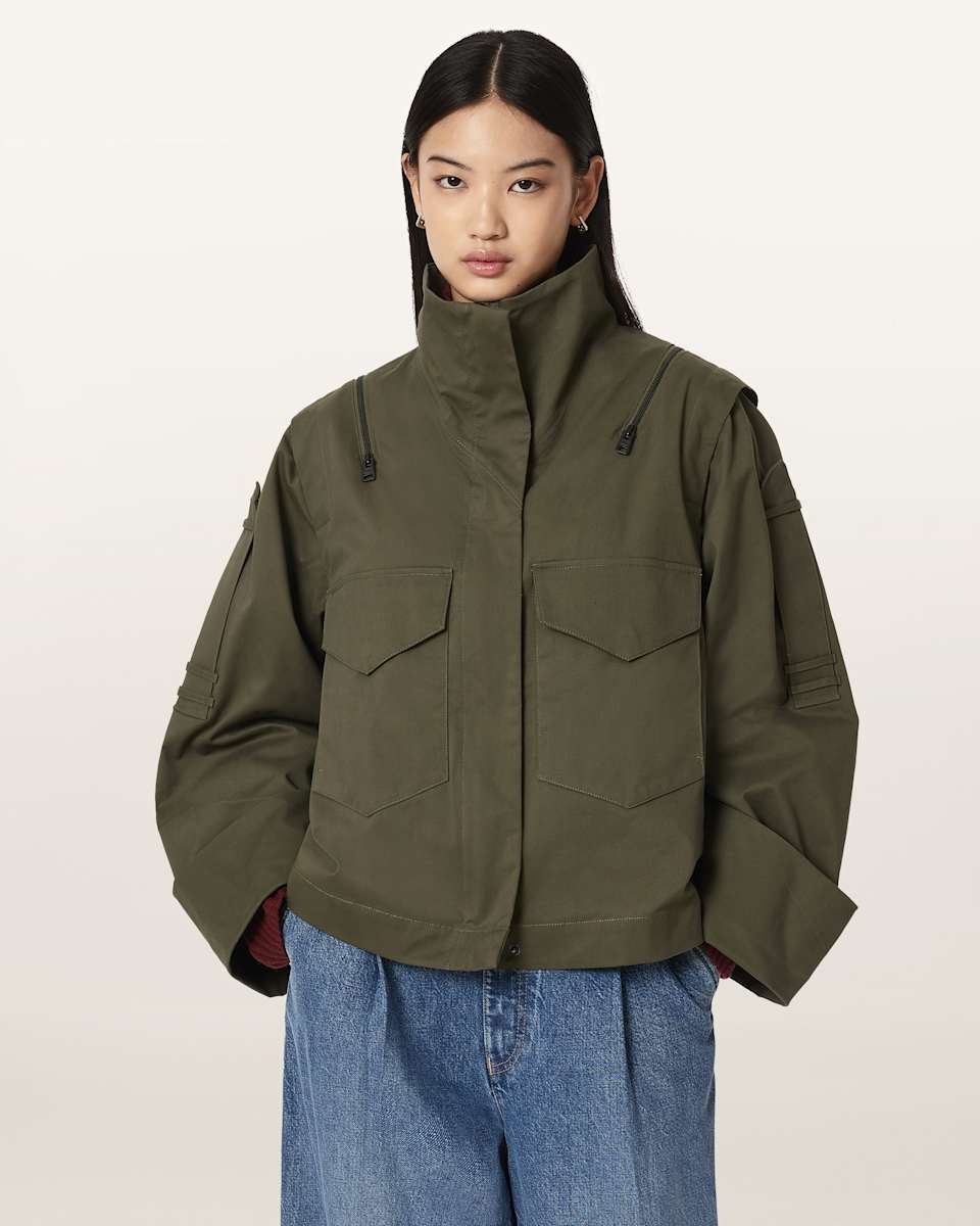 AllSaints Leighton Cotton Utility Jacket