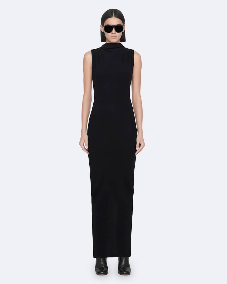 AllSaints Katarina Cowl Neck Maxi Dress