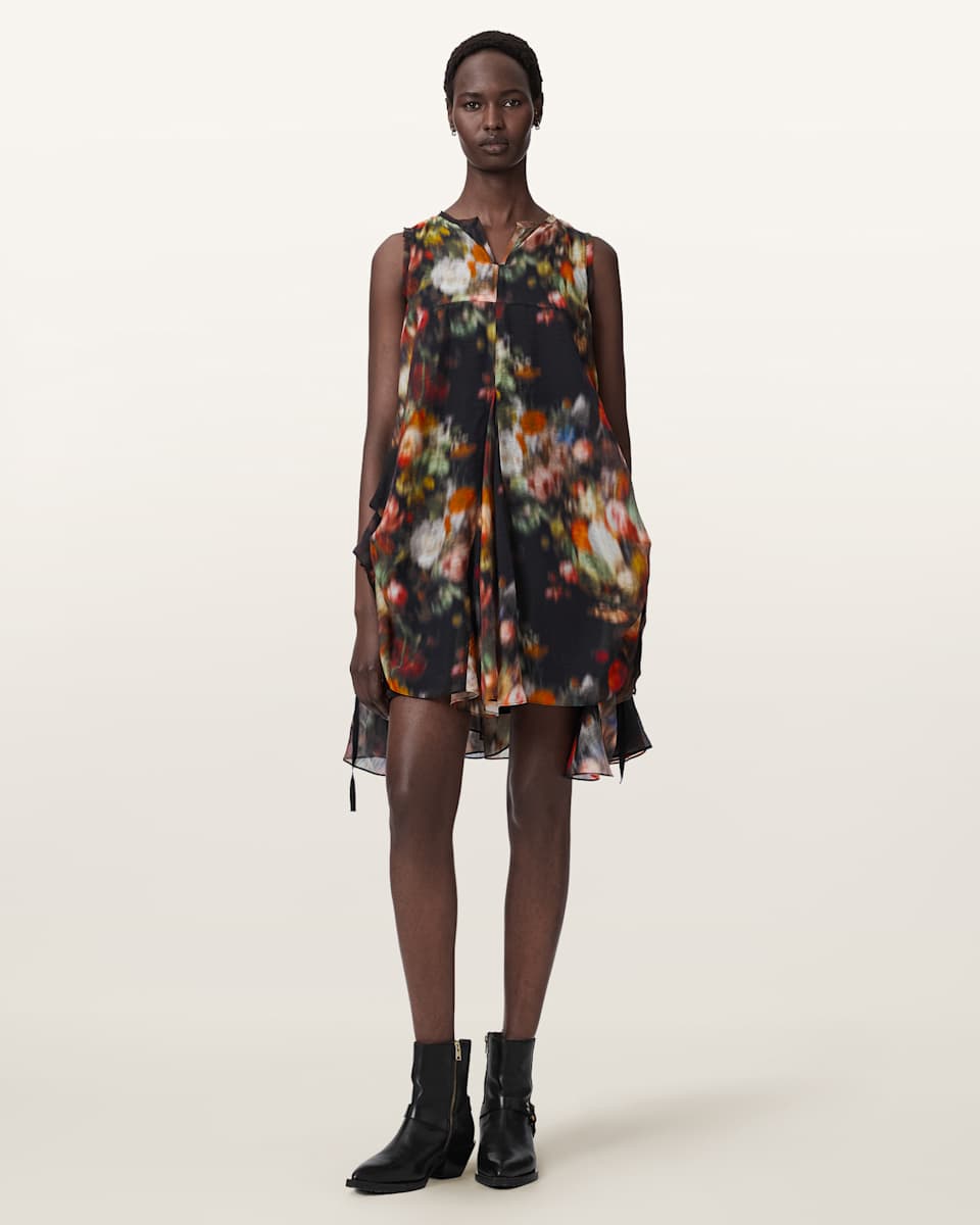 AllSaints Sybil Relaxed Fit Floral Mini Dress