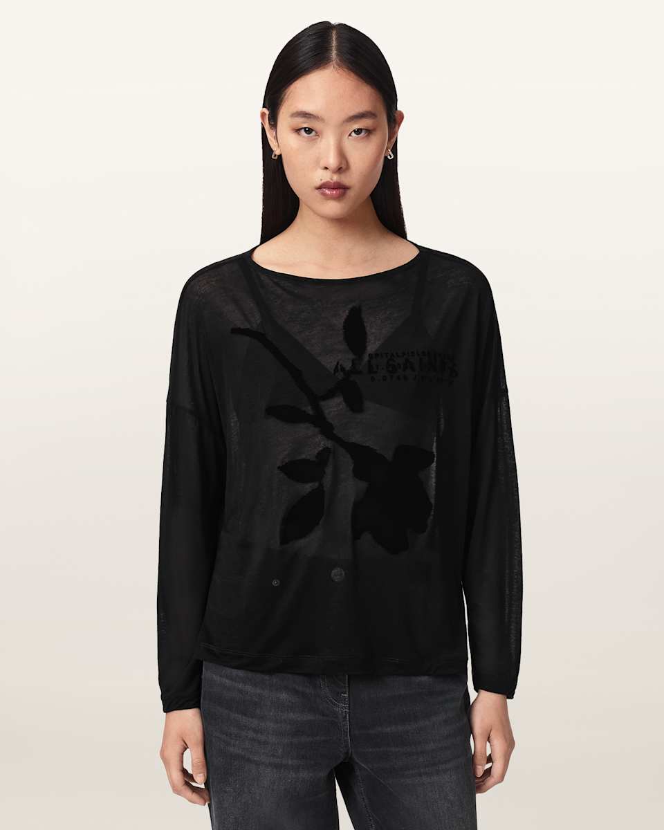 AllSaints Athea Rita Sheer T-Shirt