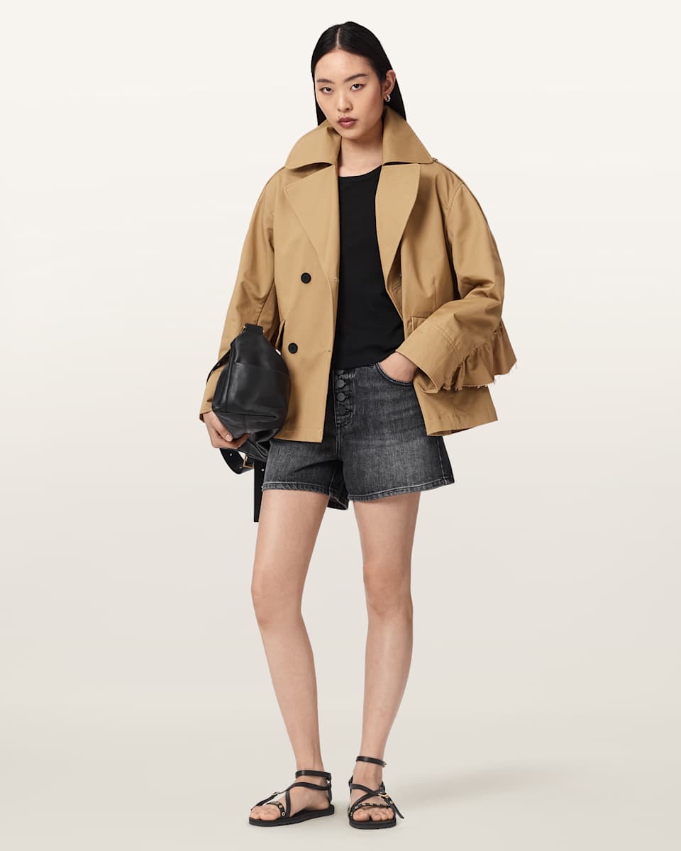 Connie Relaxed Fit Double Breasted Trench Coat