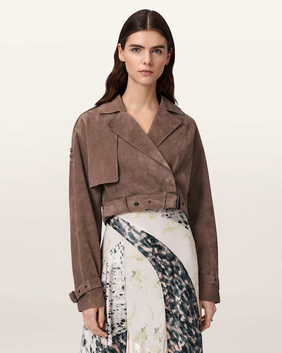 Ophelia Cropped Suede Jacket