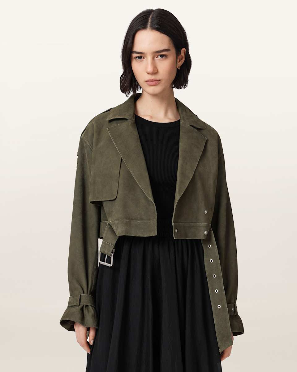 Ophelia Cropped Suede Jacket