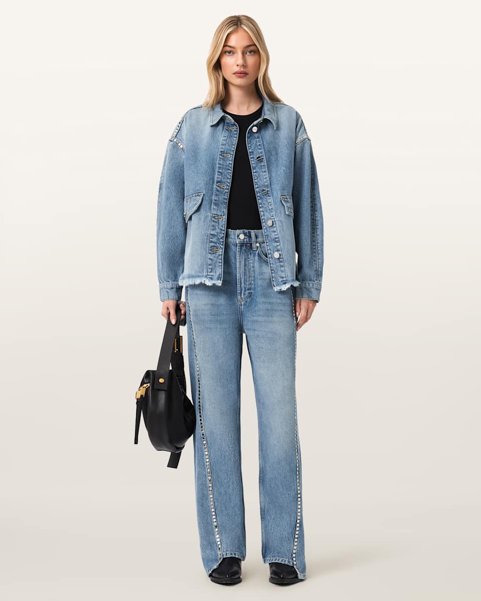 Frankie Loose Fit Stud Denim Jeans