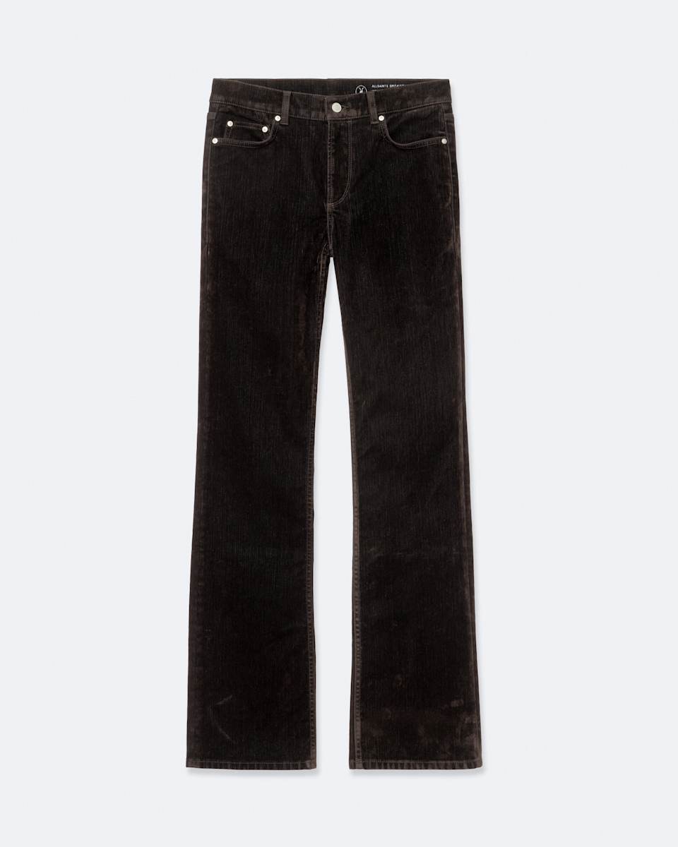 Eve Flocked Denim High-Rise Bootcut Jeans