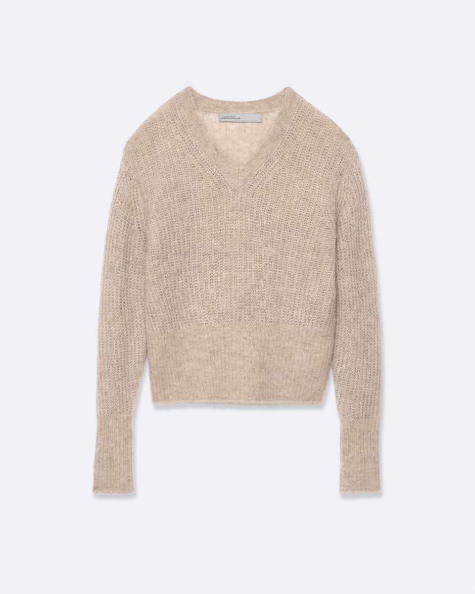 Mabel Alpaca-Blend V-Neck Sweater