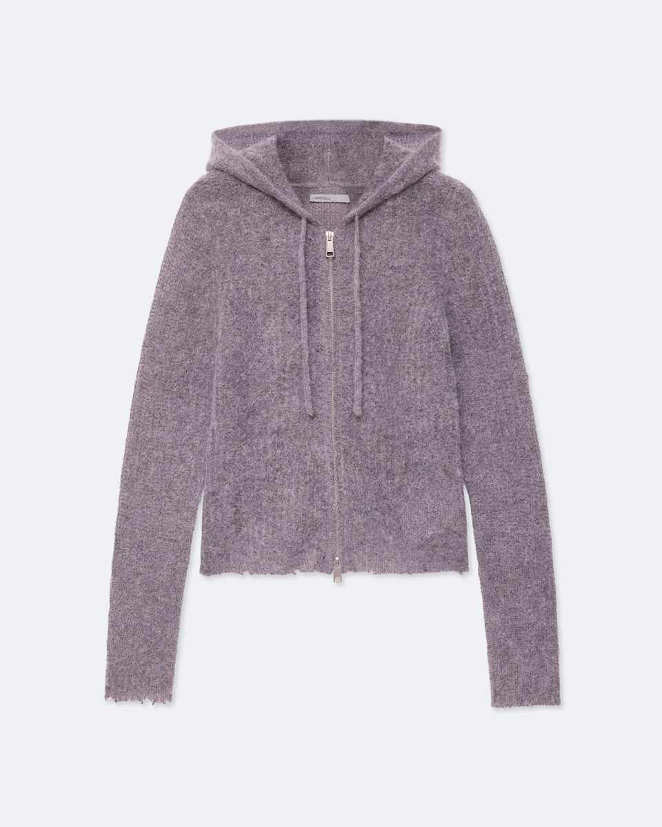 Mabel Cropped Alpaca-Blend Hoodie