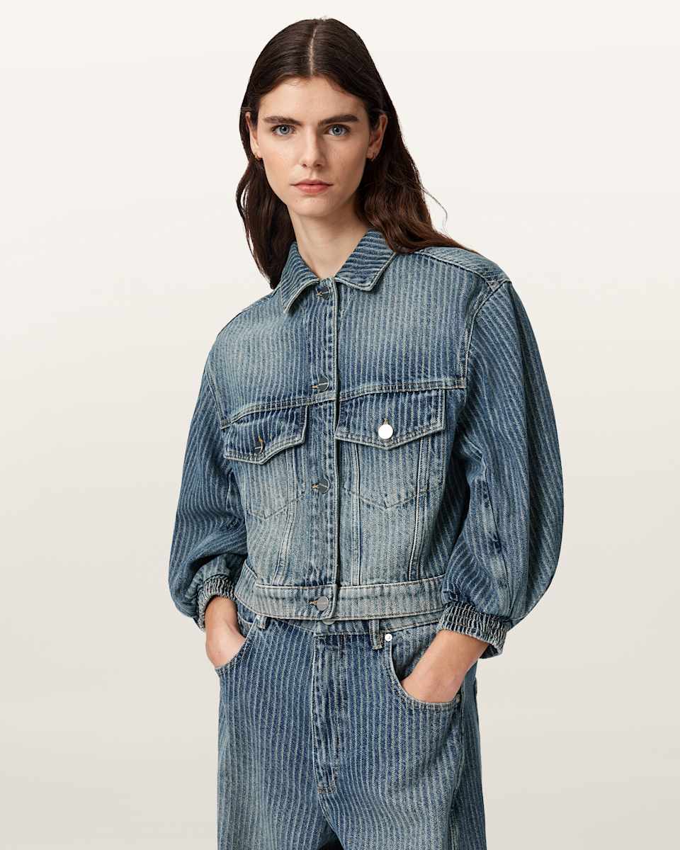 Luca Striped Cropped Jacket